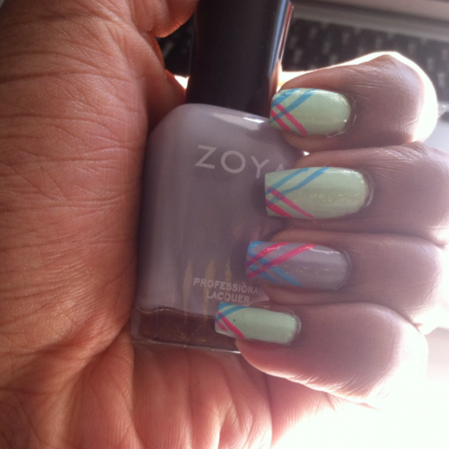DIY Preppy Nail Art: Currently Channeling Madras Print + Tips on How to Replicate it! 